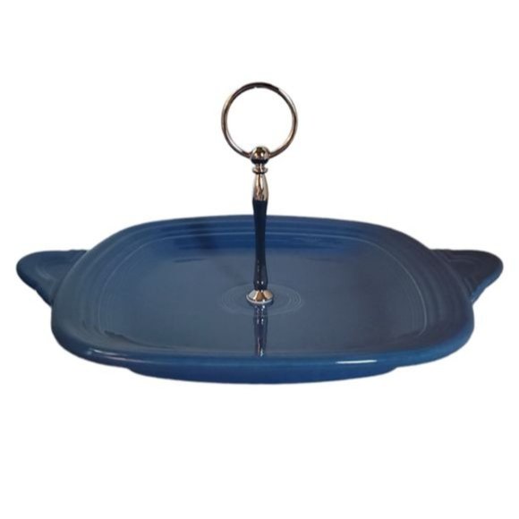 Fiestaware Fiesta Single Tier SERVING Server Plate Dish Plater Lapis CERAMIC - Picture 15 of 15